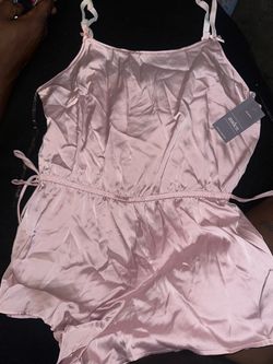 Auden Satin Pink Sleepwear Romper