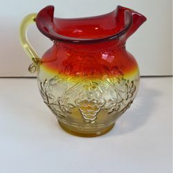 Vintage Kanawha Amberina Glass Pitcher