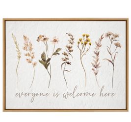 Everyone Is Welcome Here Canvas - Framed 38x28