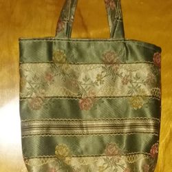 Women's Handmade Floral Pattern Fabric Handbag Purse Shoulder Bag

