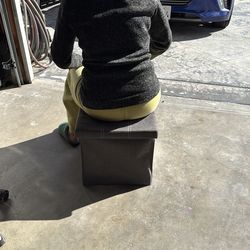 Folding Ottoman footrest stool bench