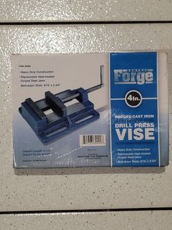 Central Forge 4-Inch Cast Iron Drill Press Vise