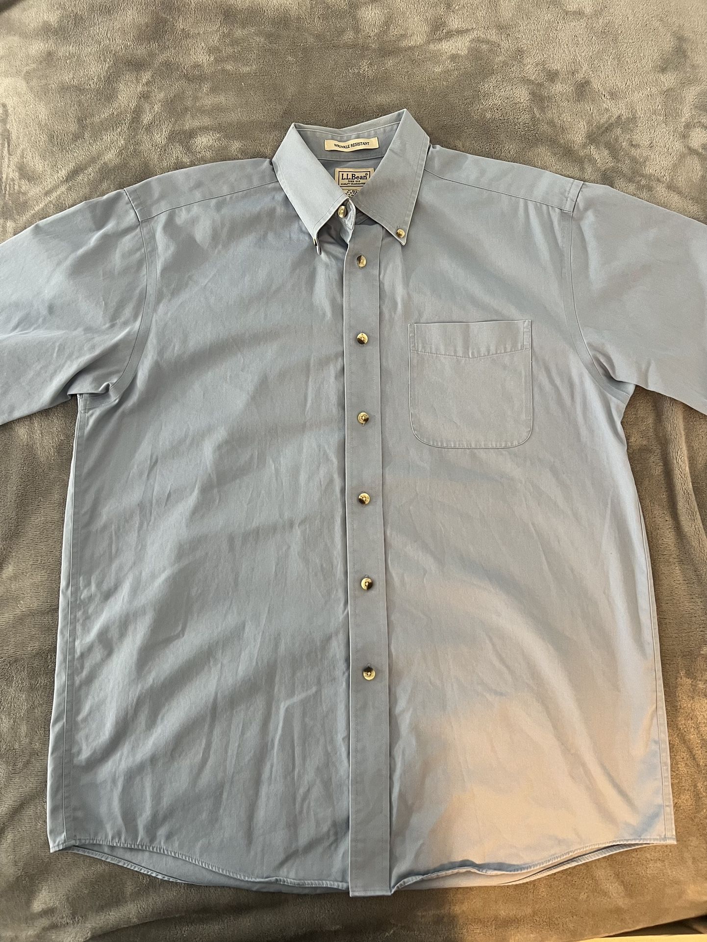 LL Bean Short Sleeve Shirt Men’s Medium Cotton Casual 