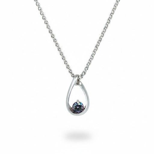 Sterling Mystic Topaz 22" Chain Necklace and Pendant