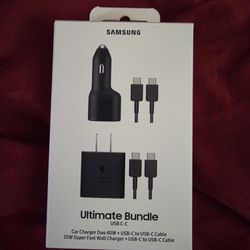 Samsung super fast car charger and wall charger