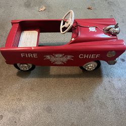 Vintage Fire Chief Battalion Pedal Car