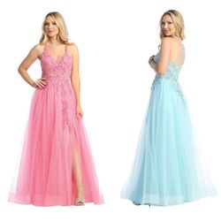 New With Tags Corset Bodice Tulle Long Formal Dress & Prom Dress $125