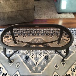 Metal And Glass Coffee Table