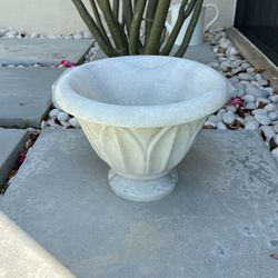 MARBLE POT FOR PLANT