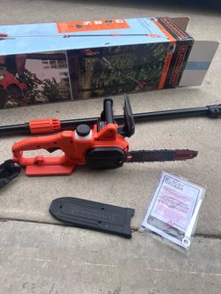 BLACK+DECKER 10 in. 8 AMP Corded Electric Chainsaw with Pole Attachment