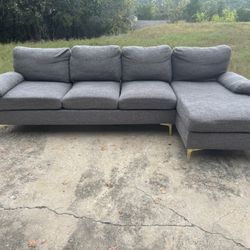 *FREE DELIVERY* Gray 4 Seater Sofa Sectional 