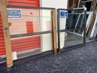 12x PGT IMPACT WINDOWS bronze aluminum SIZES IN DESCRIPTIONS