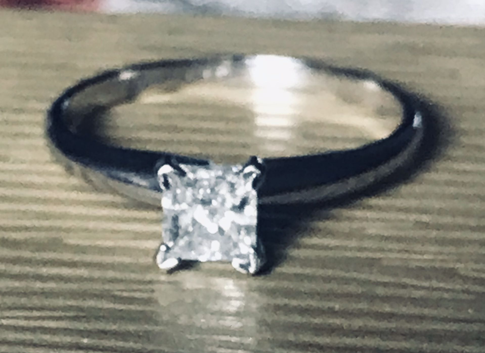 1/2 Karat Princess Cut Diamond Ring