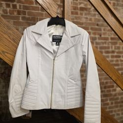 White Leather Jacket From Argentina - Small
