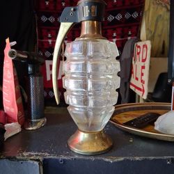 VINTAGE 50'S ERA GRENADE DECANTER MUSIC BOX RARE RETRO