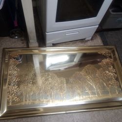 Vintage Gold Frame Glass Mirror 