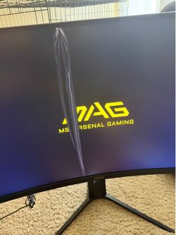 Cracked screen MSI 32” Curved 4k Monitor