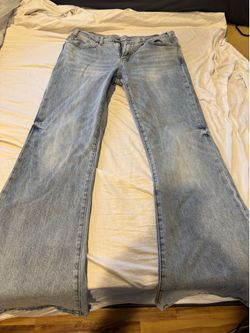 Super Flare Denim Jeans - Light Blue (34)