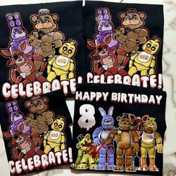 Freddy Fazbear Birthday Tshirts / Playeras De Cumpleaños 