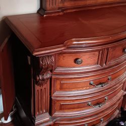 Made Out Of Walnut Wood Dresser, Bed  Well Built Furniture - 