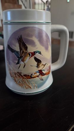 Beer mug mallard ducks