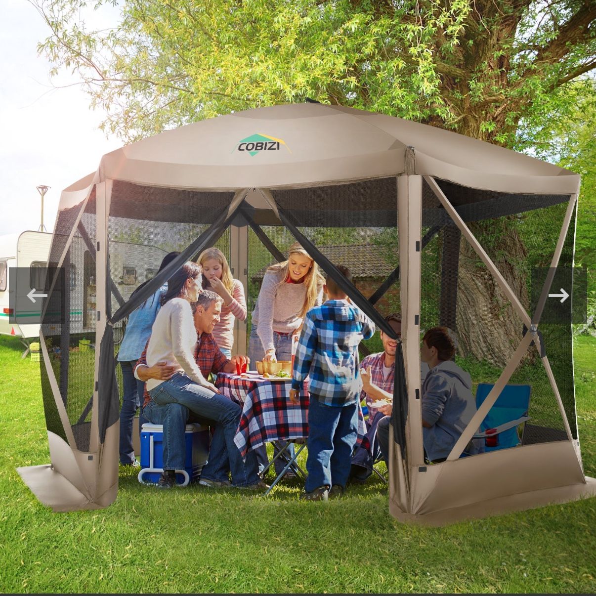 12x12 pop up gazebo outdoor canopy camping tent with mosquito
