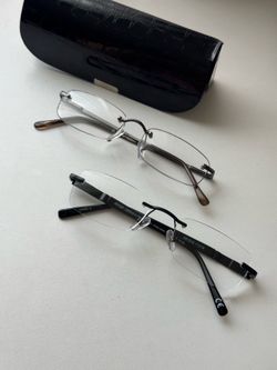 Luxury Designer Rimless Eyeglasses Twin Pack + Premium Case
