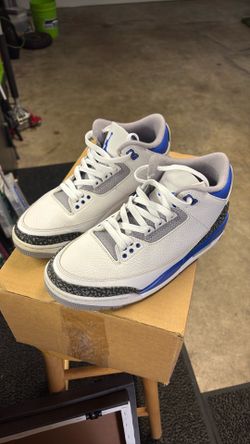 Jordan 3 mid racer blue size 8.5