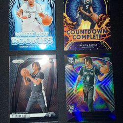 Stephon Castle - Spurs RC - 4 Cards!!! Mint