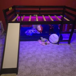 Twin Loft Bed W/Slide - Expresso