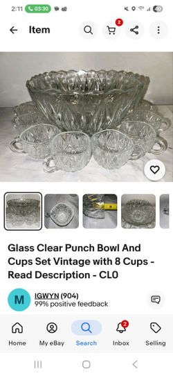 Crystal Punch Bowl 