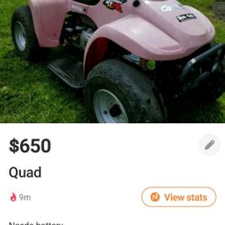 Quad Pantera 90cc $350 Firm