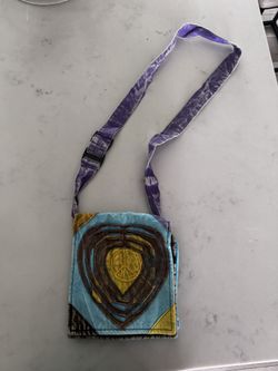 Small Cross Body Boho Hippie Razor Cut Torn Look Patchwork Bag