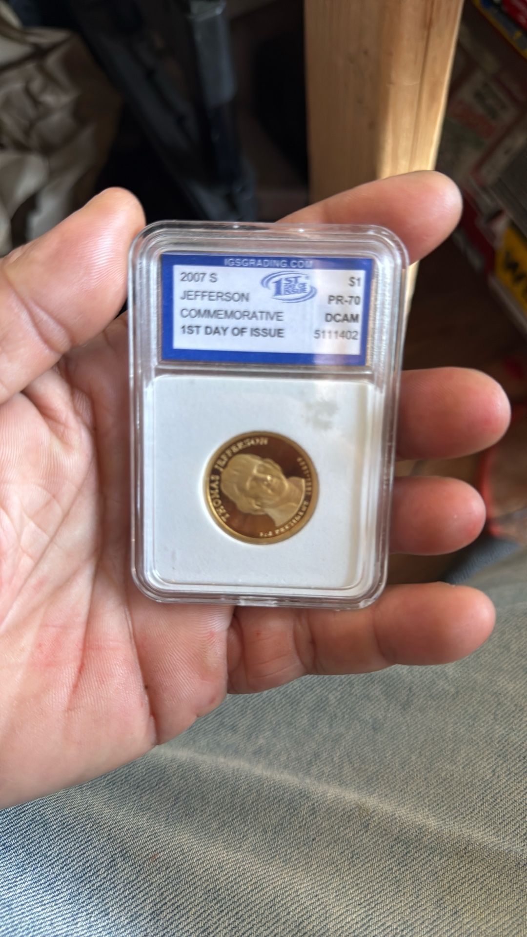 Presidential Dollar Coin Proof Slab