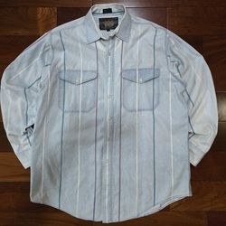 Vintage Chaps Ralph Lauren denim long-sleeve button-down shirt Size L