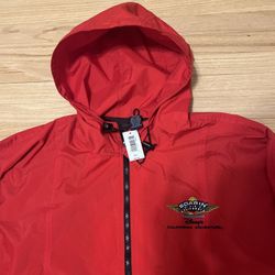 NWT Vintage Disney Soaring Over California Windbreaker 1/2 Zip Jacket Small