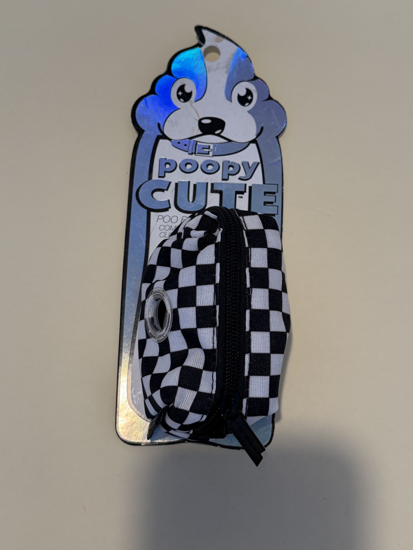 Checkered Dog Poop Waste Bag Pouch