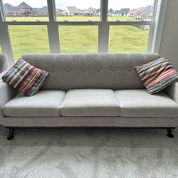 Mid-Century Modern Sofa + Loveseat Set – High-Density Foam – Excellent Condition – $600 OBO