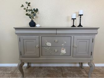Buffet Sideboard with Floral Detail
