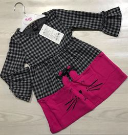 Brand new girls kitty dress made in Turkey