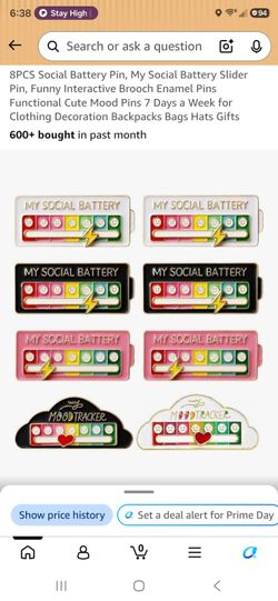 New Social meter pins set of 8