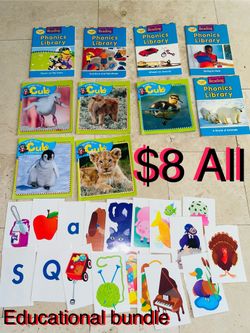 $8 For All educational Kids Books great for preschoolers and some flash cards