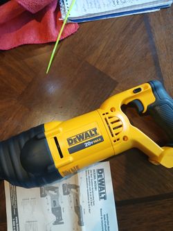 20v Dewalt Brushless reciprocating Only Tool