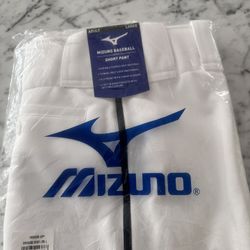 Mizuno Baseball Pants Adult Large White Short Pant NEW w/ Tags