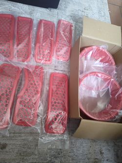 2024-2025 Jeep Wrangler JL Red Grille+ Headlights Insert