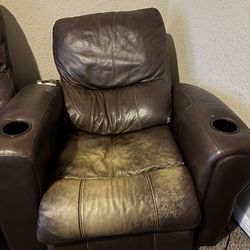 4 Brown Recliner Couches