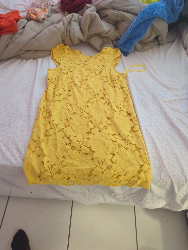 Vestido De Mujer Color Amarillo Mostaza