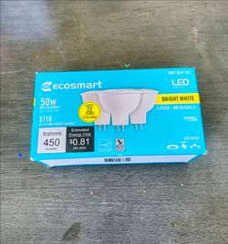 50-Watt Equivalent MR16 GU5.3 Energy Star and Dimmable LED Light Bulb in Bright White (3-Pack)