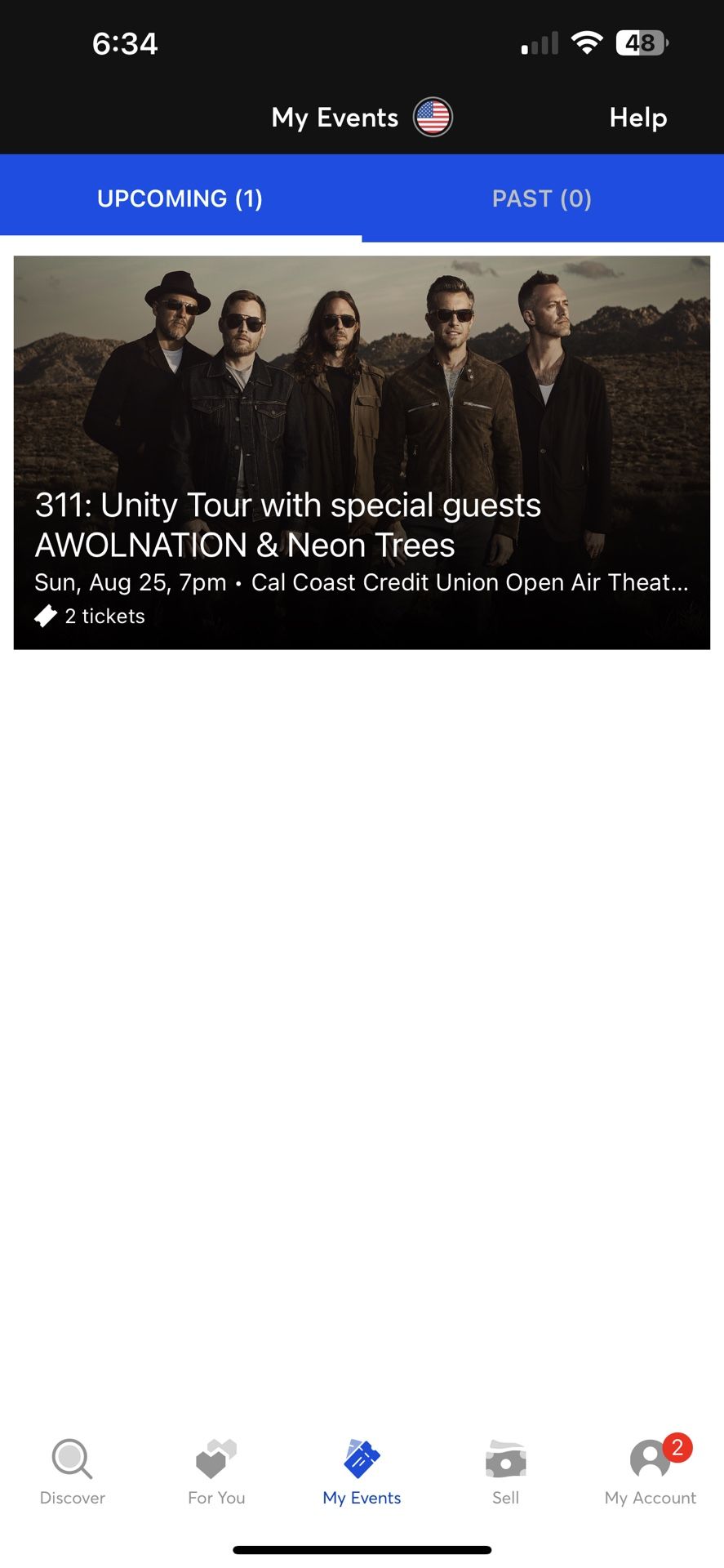 311 Concert Tickets 08/25/24