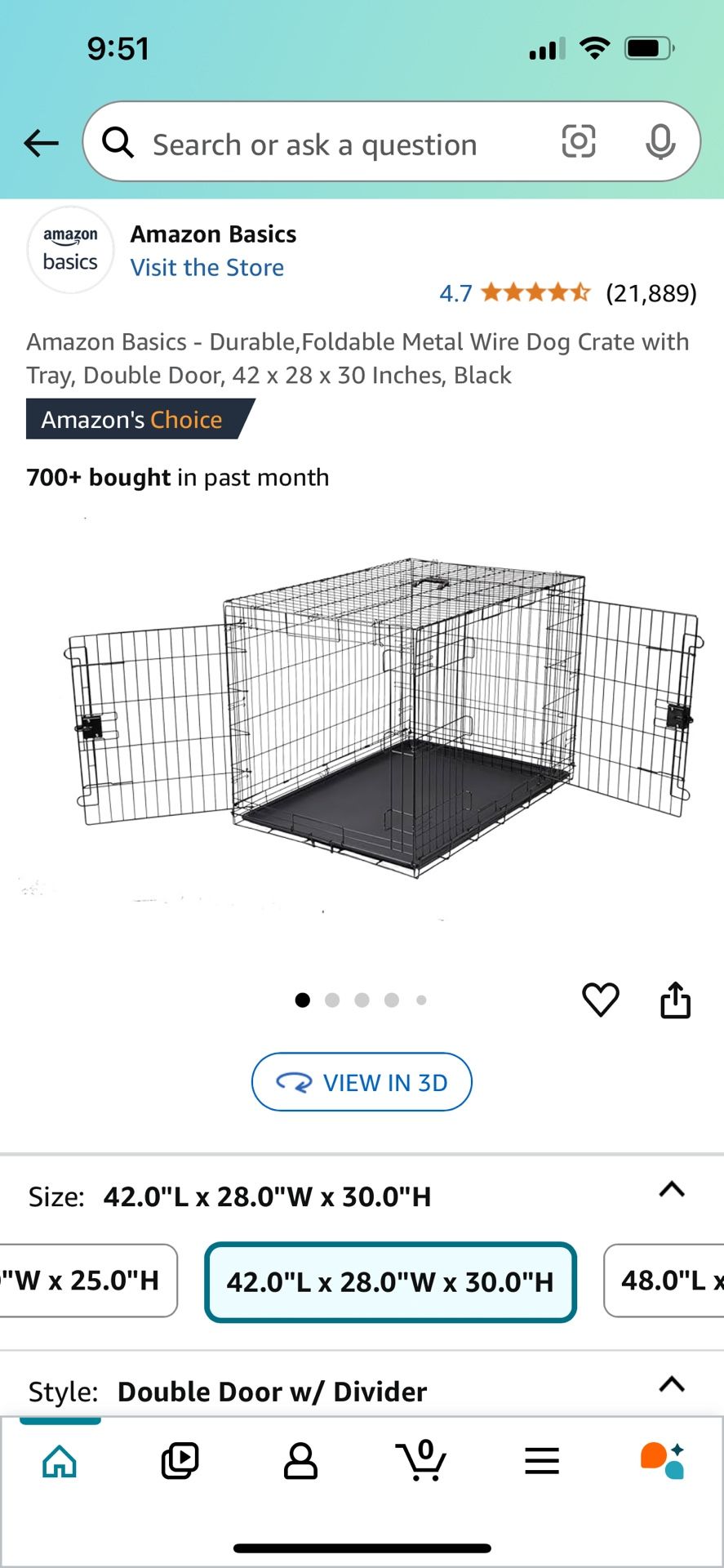 Large dog crate